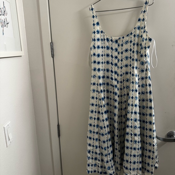 Avec Les Filles Blue and White Dress - Picture 5 of 6